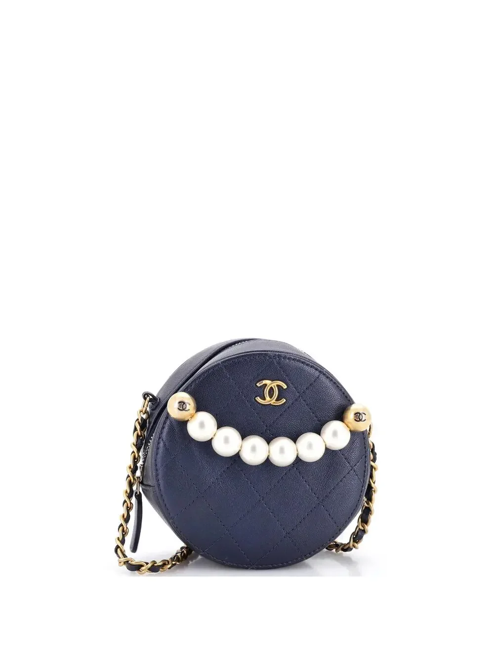 Chanel Chic Pearls Round Clutch With #258065C24B - Picture 1 of 6